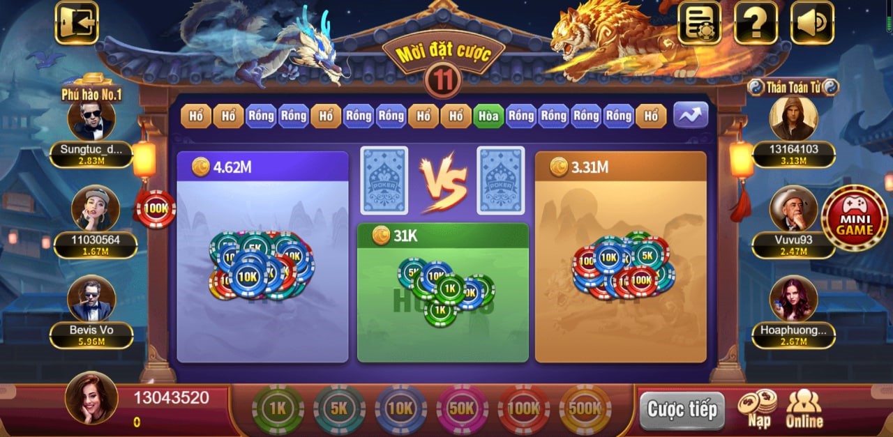 Định nghĩa game rồng hổ Vz99